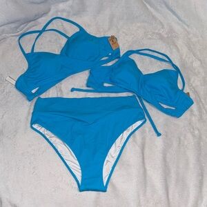 3 Piece VS•PINK Bikini in Bright Marine Blue